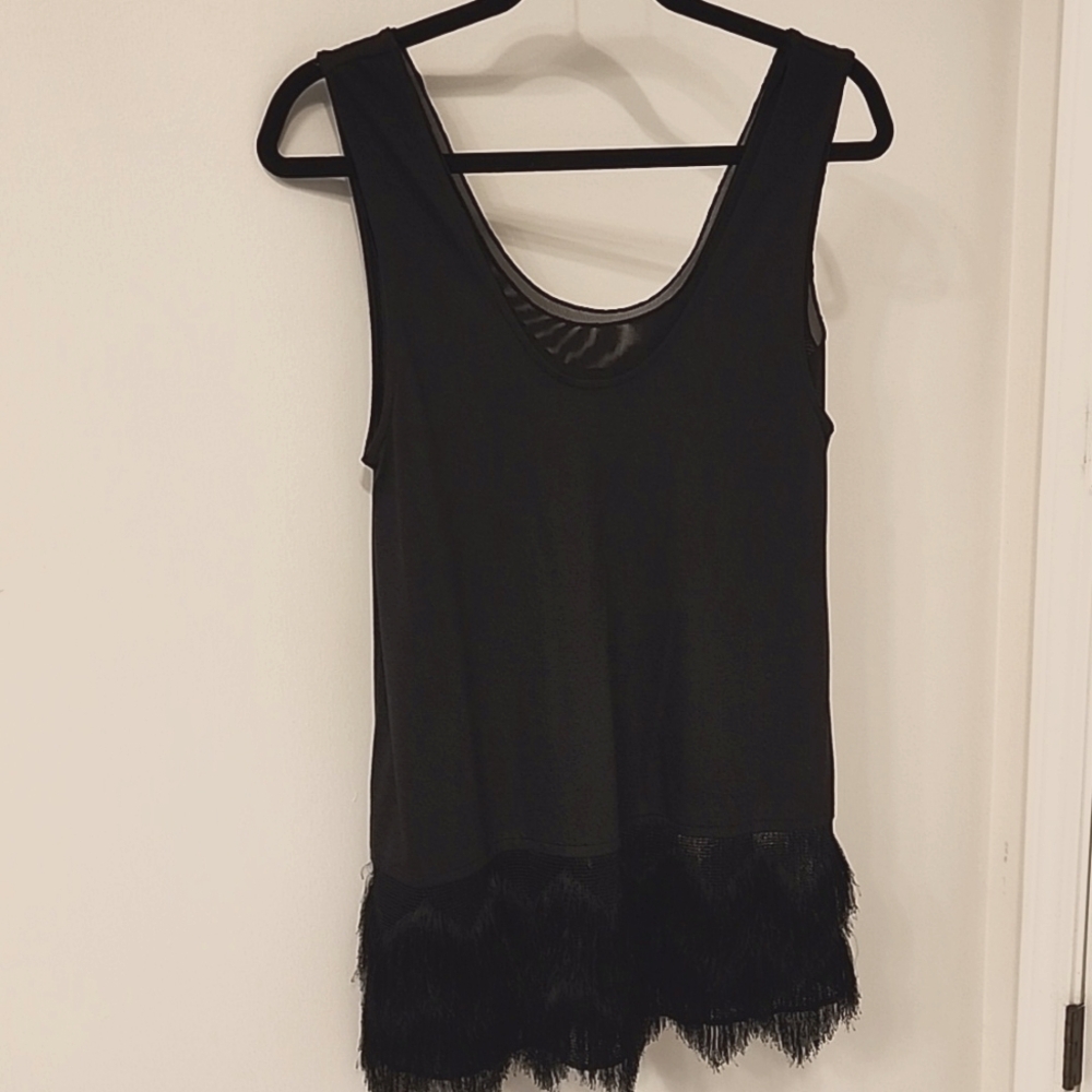 Flapper-esque black mini dress